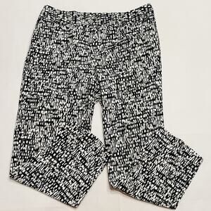 Ruby Rd Petite Women’s Pants Size 12P Black White Geometric Pattern (A0129)